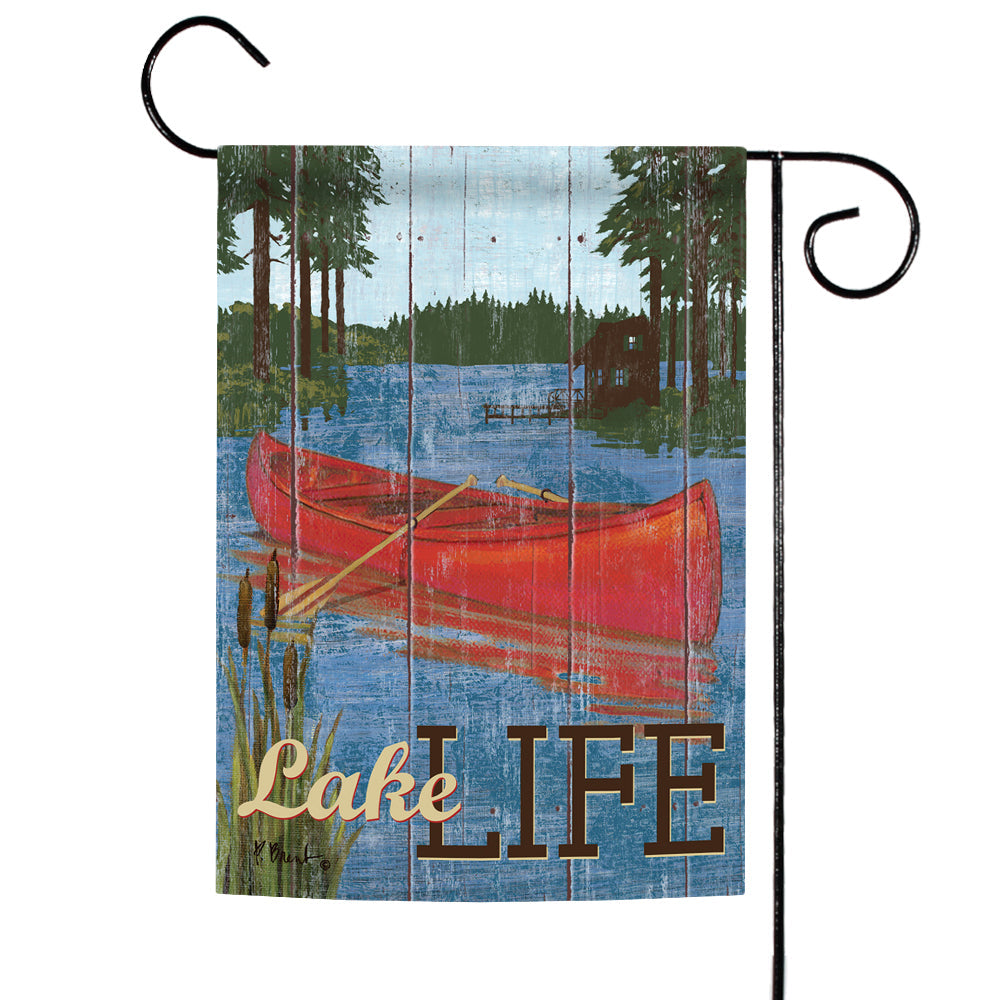 Lake Life Canoe Skinny Can Koozie