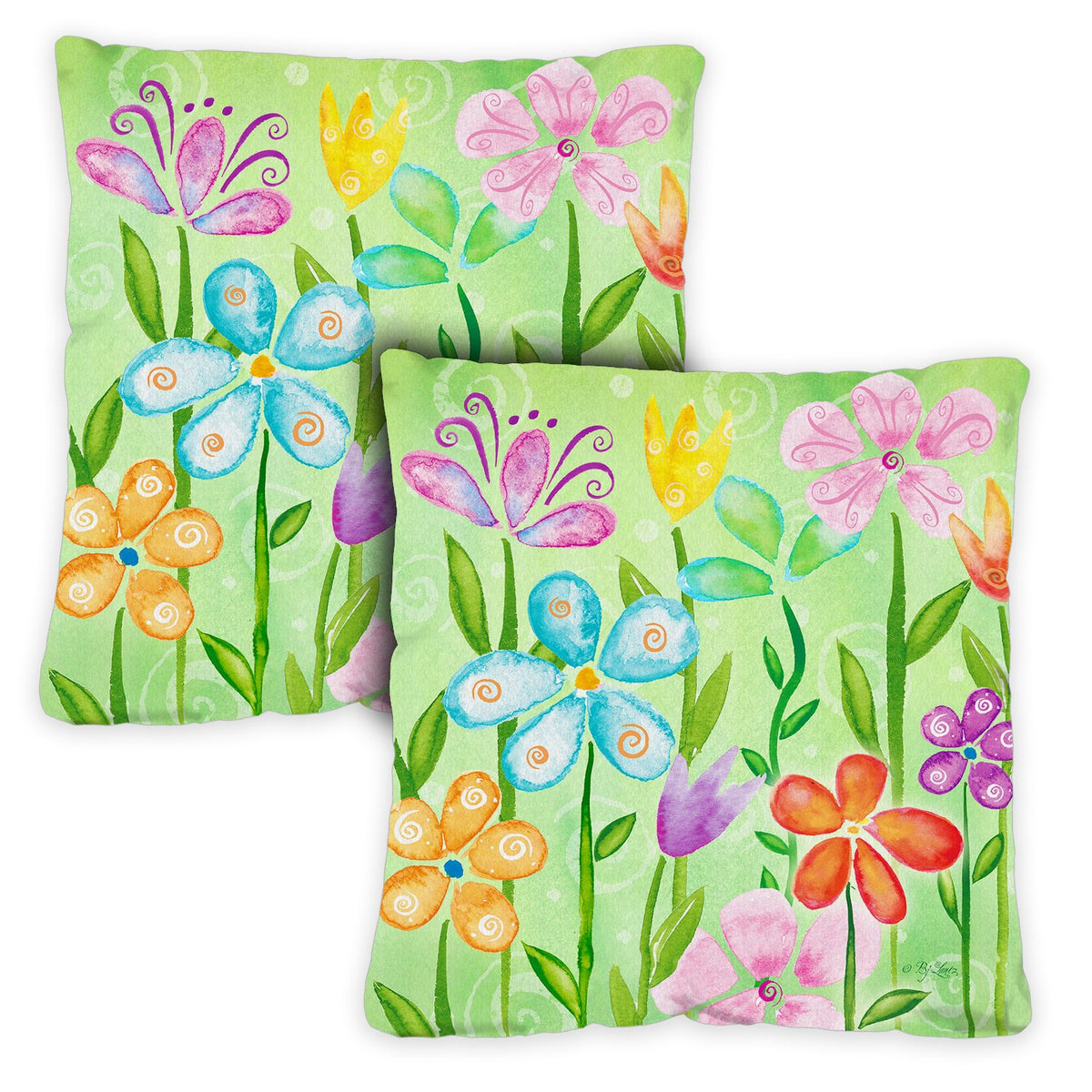 Toland Home Garden Set of 2 Flower Power Spring Pillow Covers