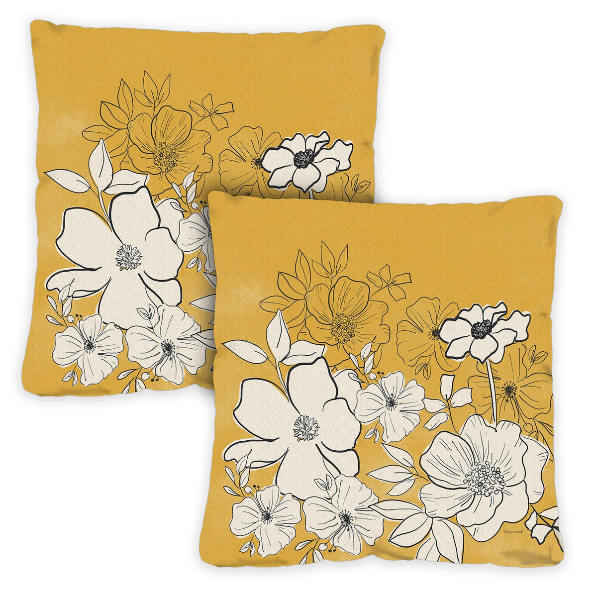 12X19 Lumbar Throw Pillows Set of 2, Outdoor Summer Spring Garden