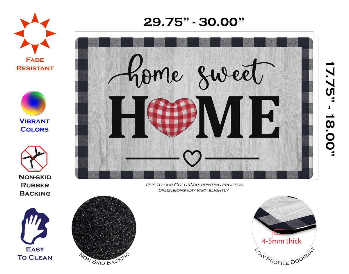 Barnyard Designs 'Home Sweet Home' Doormat Welcome Mat for